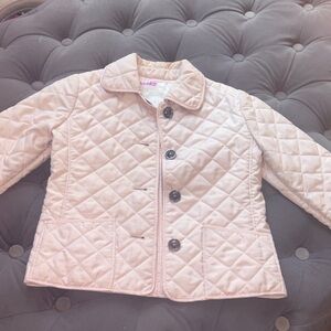 Burberry Light Pink Quilted Puffer Jacket for Kids